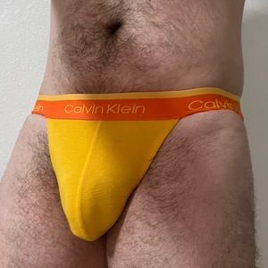 Yellow Calvin Jock Strap